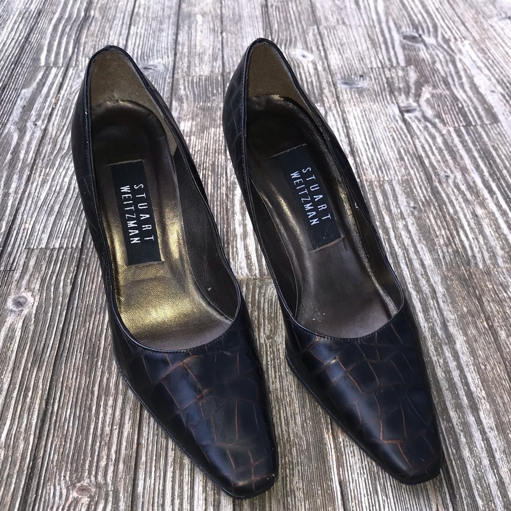 Stuart Weitzman Brown Pointy Heels SZ. 5.5B